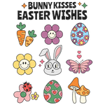 EasterBunny Kısses Vibes  Easter Day Holiday Ready To Press Dtf Transfers dtfintexas