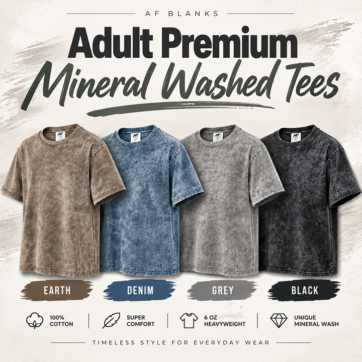 Adult Premium Mineral Washed Tees