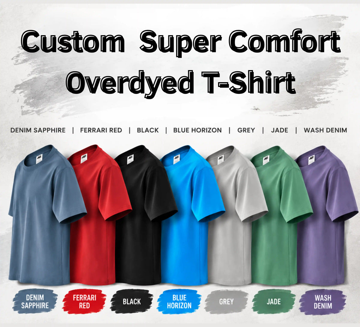 Personalized Printed Super Comfort Overdyed T-Shirt