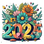 2025 flowers  New Year's Eve  Holiday Ready To Press Dtf Transfers dtfintexas