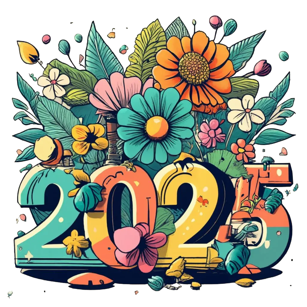 2025 flowers  New Year's Eve  Holiday Ready To Press Dtf Transfers dtfintexas