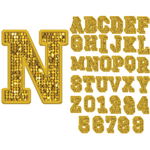 Gold Glitter Iron on Transfer Letters and Numbers  Shaped Alphabet  Ready To Press Dtf Transfers dtfintexas