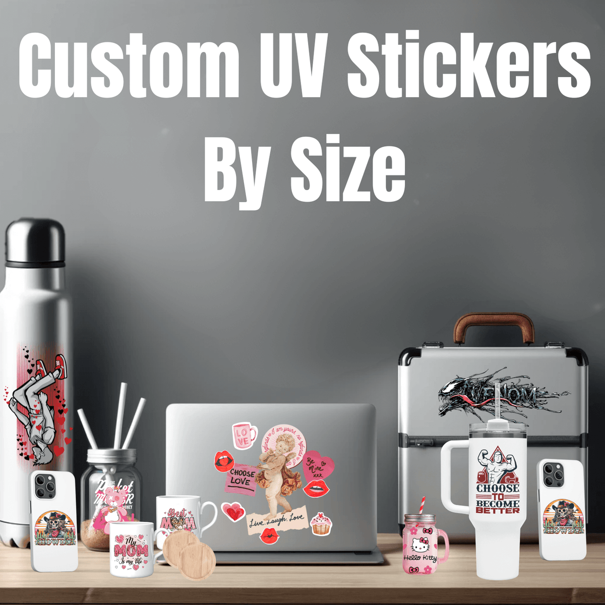 UV DTF 3D PermaStickers Custom by Size dtfintexas
