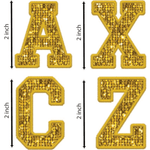 Gold Glitter Iron on Transfer Letters and Numbers  Shaped Alphabet  Ready To Press Dtf Transfers dtfintexas