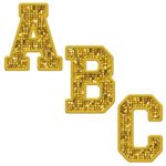 Gold Glitter Iron on Transfer Letters and Numbers  Shaped Alphabet  Ready To Press Dtf Transfers dtfintexas