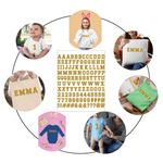 Gold Glitter Iron on Transfer Letters and Numbers  Shaped Alphabet  Ready To Press Dtf Transfers dtfintexas