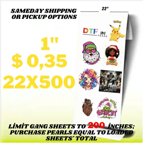 Custom DTF Gang Sheet dtfintexas