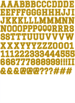 Gold Glitter Iron on Transfer Letters and Numbers  Shaped Alphabet  Ready To Press Dtf Transfers dtfintexas