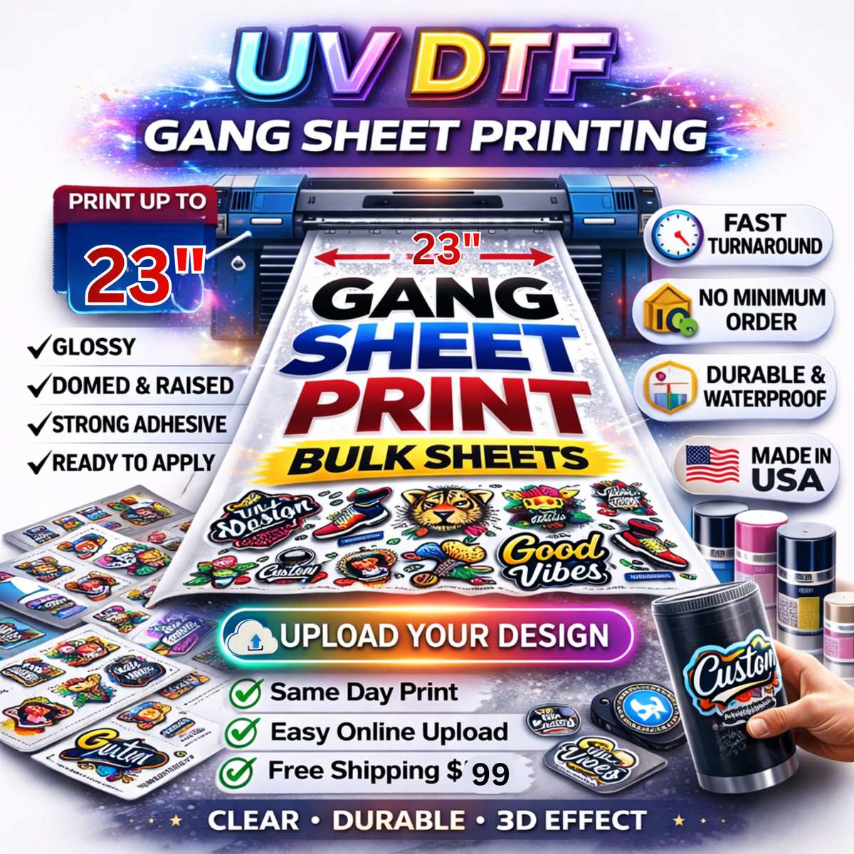 UV DTF Custom Gang Sheet Upload