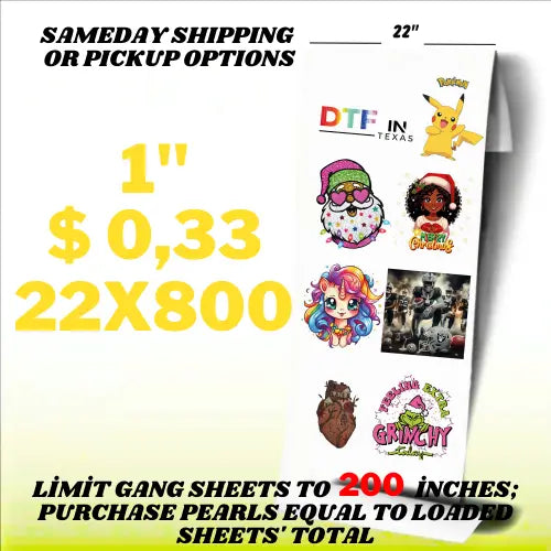 Custom DTF Gang Sheet dtfintexas