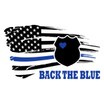 Back The Blue Flag Police Military & First Responders Ready To Press Dtf Transfers dtfintexas