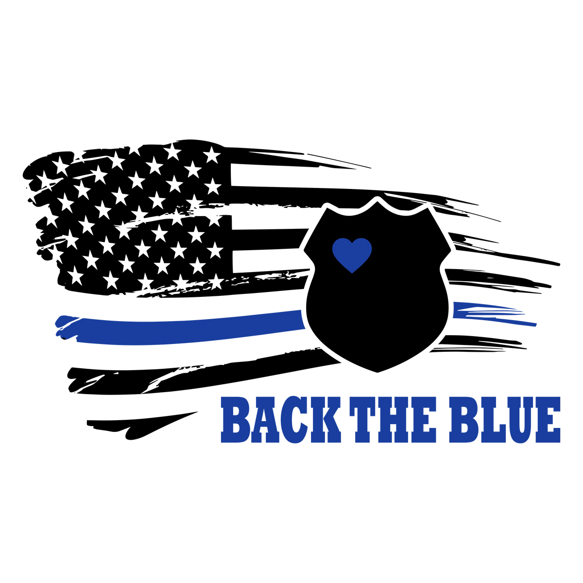 Back The Blue Flag Police Military & First Responders Ready To Press Dtf Transfers dtfintexas