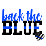 Back The Blue Heart Police Military & First Responders Ready To Press Dtf Transfers dtfintexas