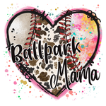 BallparkMamaHeart1 Mother's Day Holiday Ready To Press Dtf Transfers dtfintexas