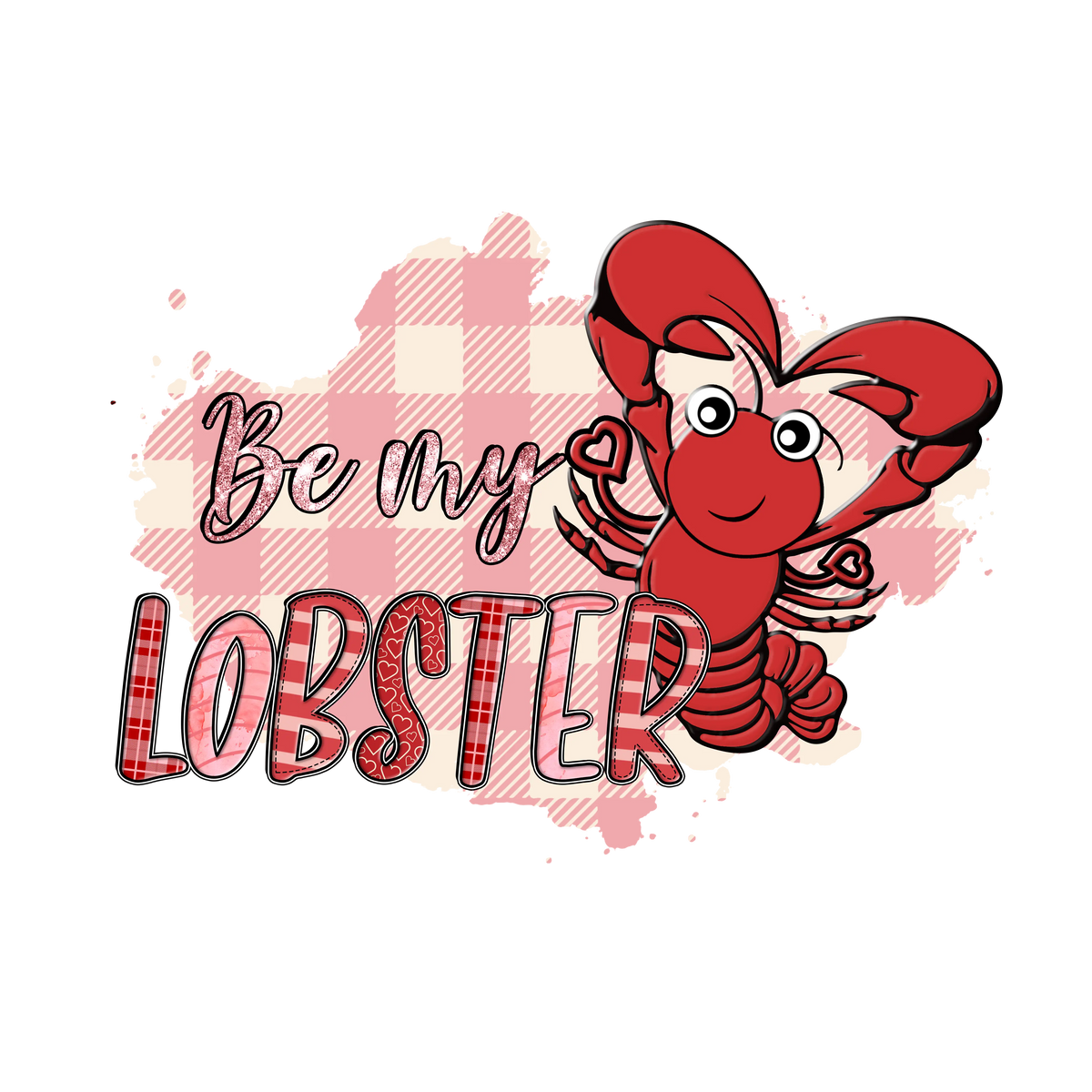 Be my lobster sublimation3  Valentina Retro 12  Valentine' s Day  Holiday Ready To Press Dtf Transfers dtfintexas