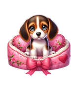 Beagle Dog  Valentine' s Day  Holiday Ready To Press Dtf Transfers dtfintexas