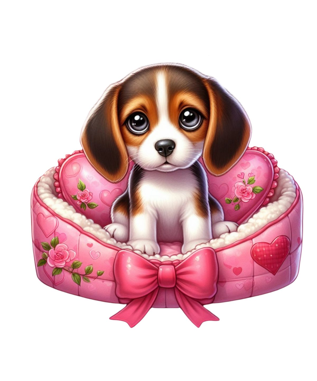 Beagle Dog  Valentine' s Day  Holiday Ready To Press Dtf Transfers dtfintexas