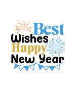 Best Wishes New Year-01   New Year's Eve  Holiday Ready To Press Dtf Transfers dtfintexas