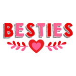 Besties-01 Valentine' s Day  Holiday Ready To Press Dtf Transfers dtfintexas