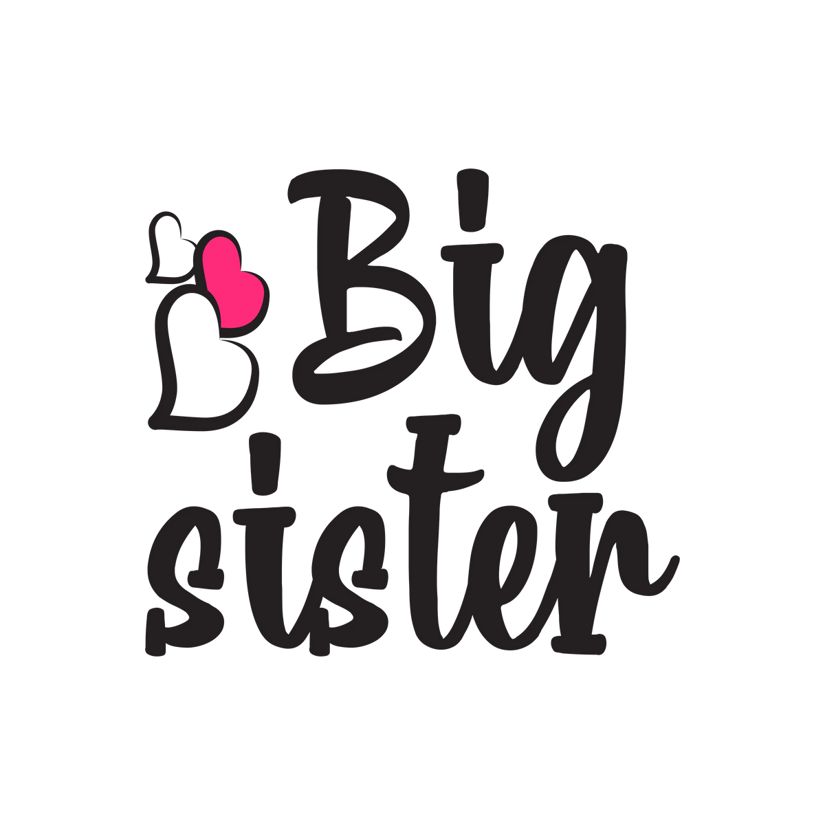 Big sister  Valentine' s Day  Holiday Ready To Press Dtf Transfers dtfintexas