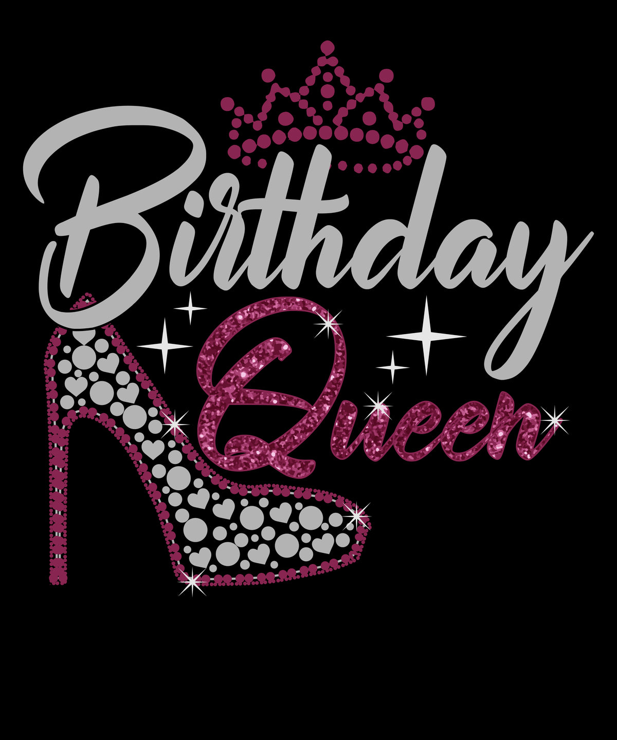 Birthday Queen Rhinestone Birthday  Birthday  Holiday Ready To Press Dtf Transfers dtfintexas