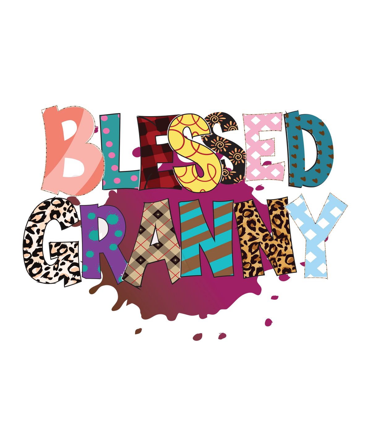 Blessed Granny  Mother's Day Holiday Ready To Press Dtf Transfers dtfintexas
