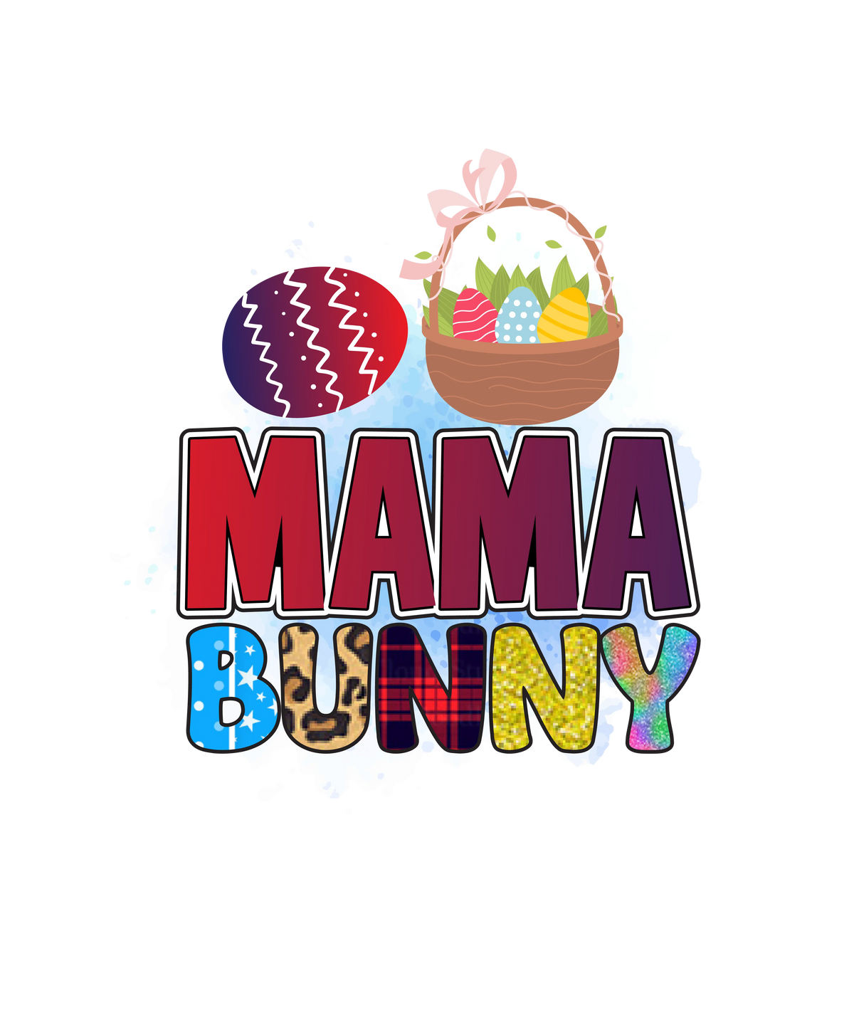 Mama Bunny  Easter Day Holiday Ready To Press Dtf Transfers dtfintexas