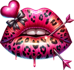 Valentine Lips (4) Valentine' s Day  Holiday Ready To Press Dtf Transfers dtfintexas