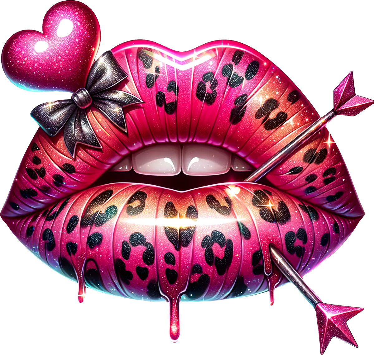 Valentine Lips (4) Valentine' s Day  Holiday Ready To Press Dtf Transfers dtfintexas