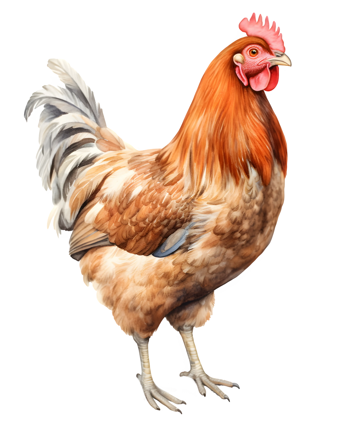 Chicken - Watercolor  Farm Animals  Animals  Ready To Press Dtf Transfers dtfintexas