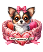 Chihuahua Valentine' s Day  Holiday Ready To Press Dtf Transfers dtfintexas