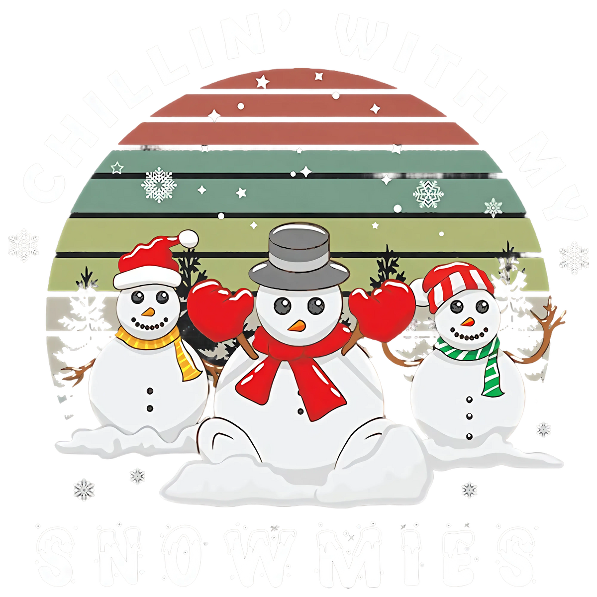 Chilling With my Snowmies 2  CHRISTMAS Ready To Press dtfintexas