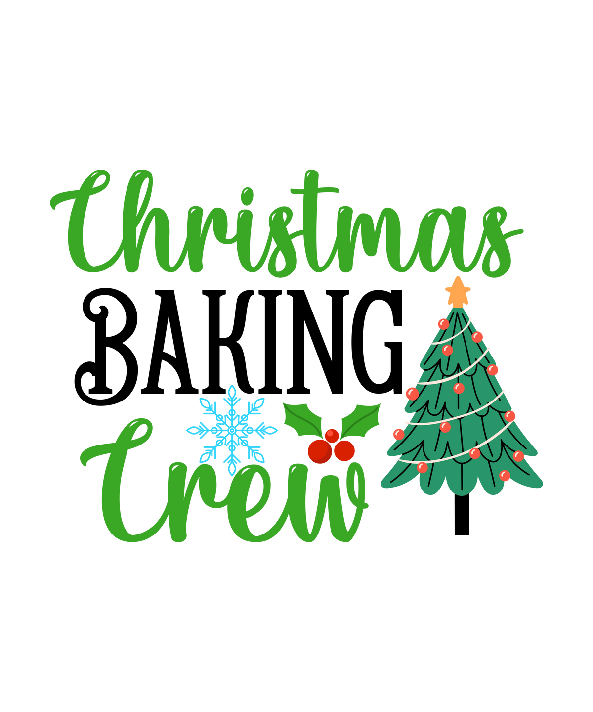 Christmas Baking Crew   Chrıstmas  Holıdays  Ready To Press Dtf Transfers dtfintexas
