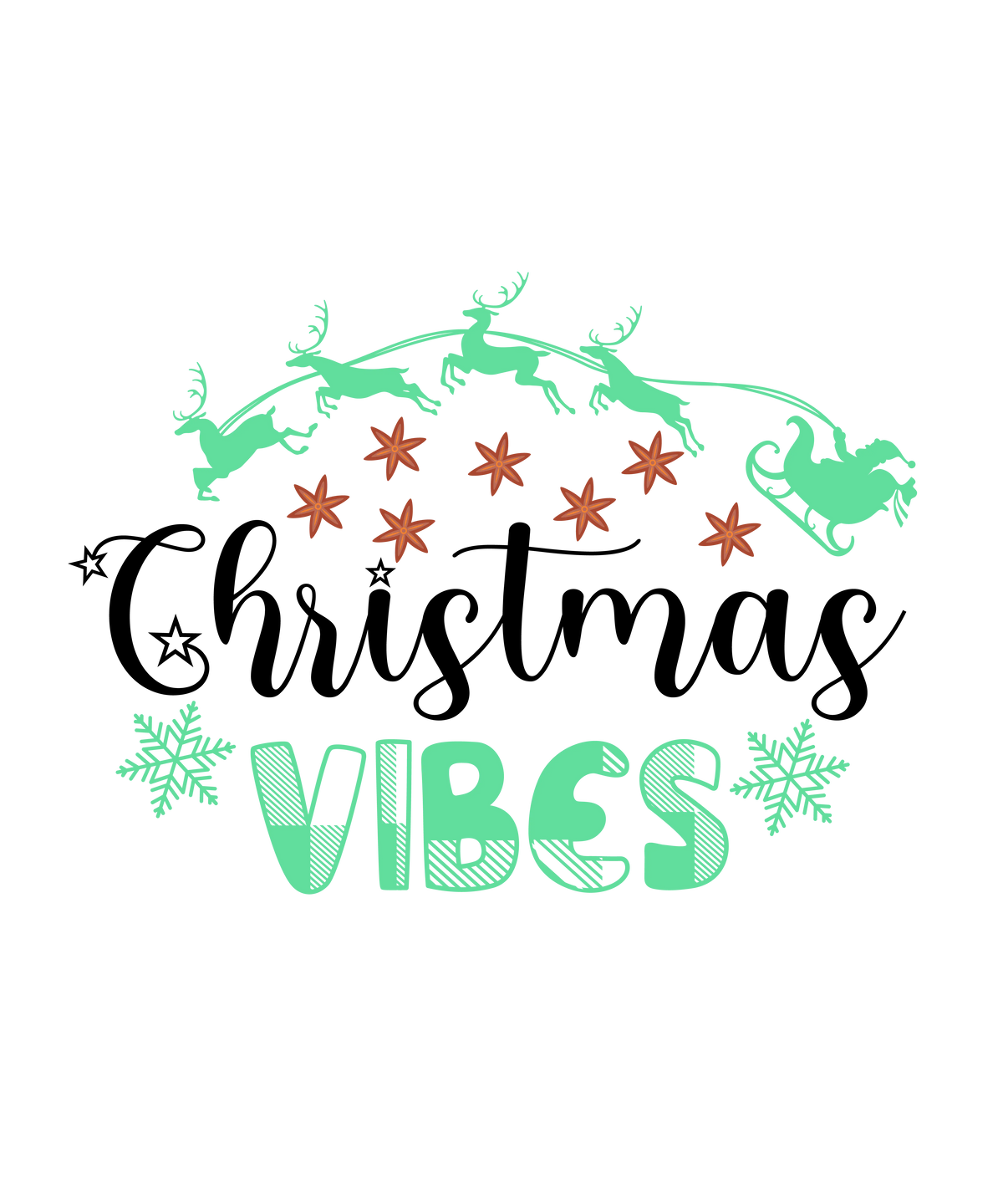 Christmas  Vibes 1   Christmas Holidays  Ready To Press Dtf Transfers dtfintexas