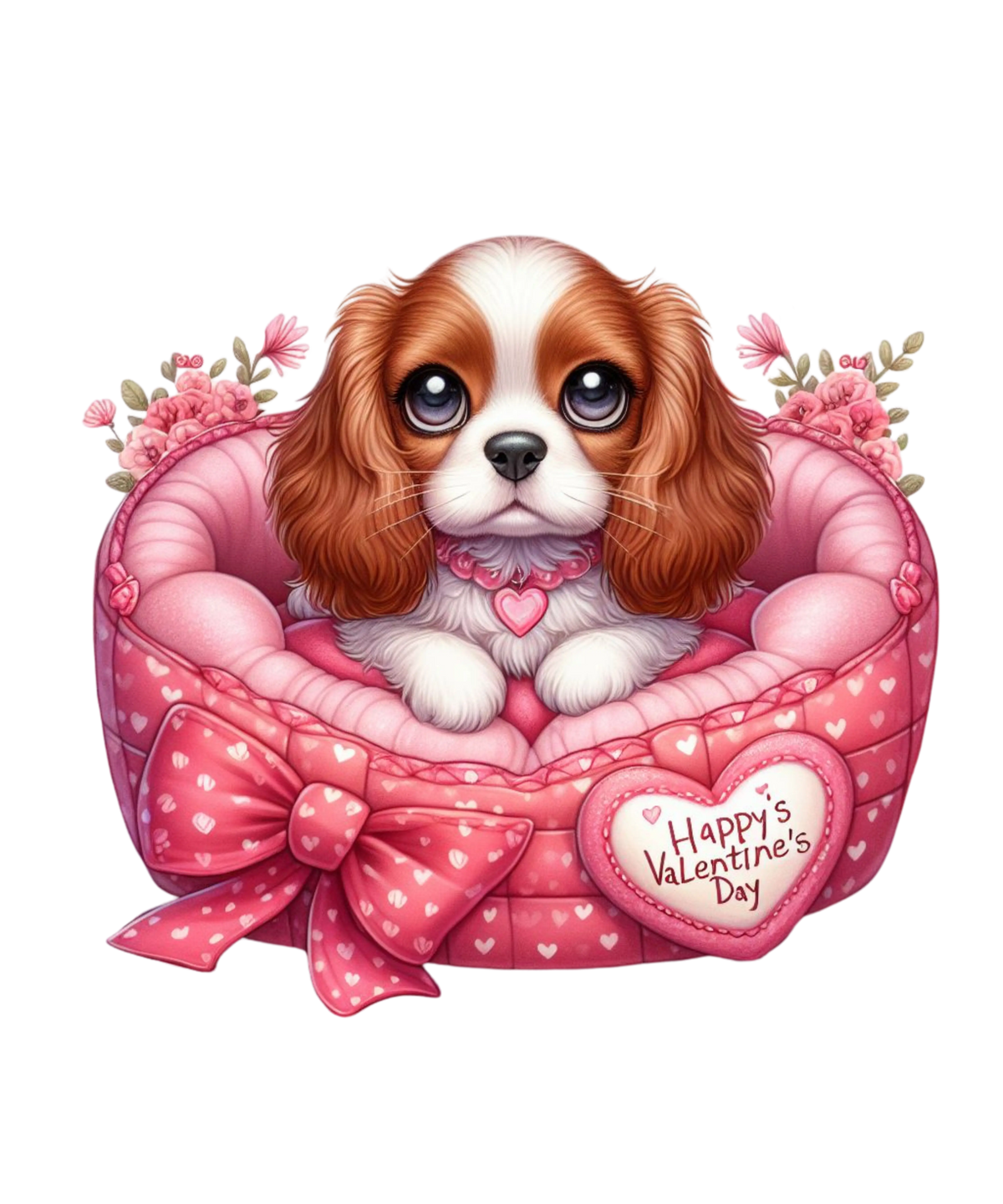 Cocker Spaniel Valentine' s Day  Holiday Ready To Press Dtf Transfers dtfintexas