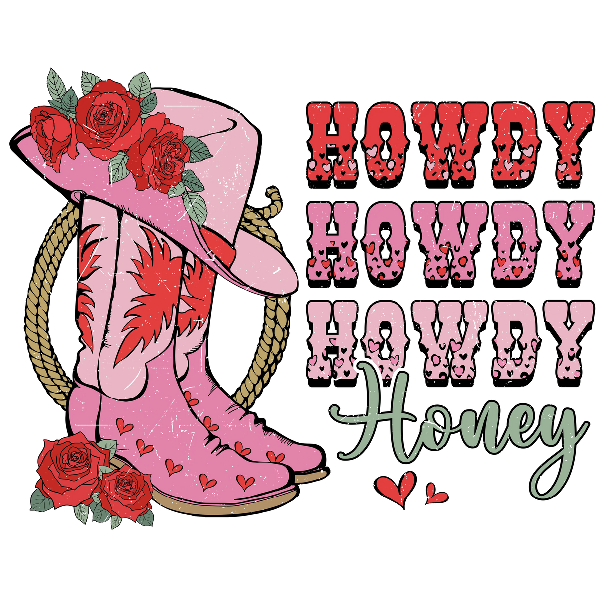 Cowboy Valentina (46)  Valentine' s Day  Holiday Ready To Press Dtf Transfers dtfintexas