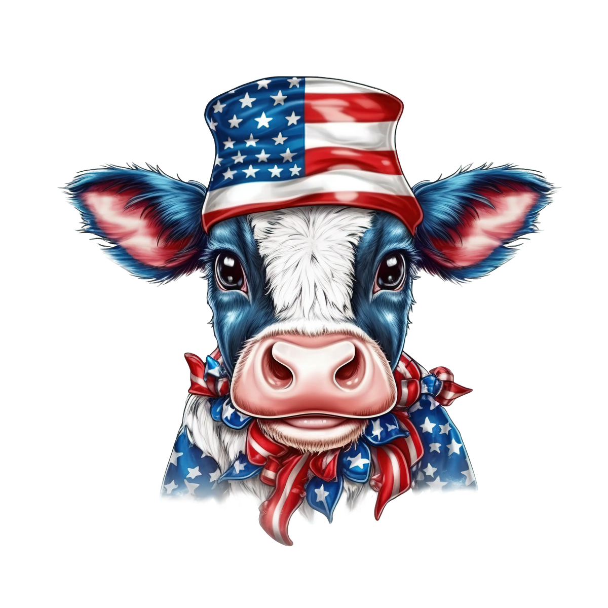 Cute patrıotıc cow 2 PATRIOTIC  HOLIDAYS READY TO PRESS dtfintexas