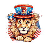 Cute patrıotıc lıon 1 PATRIOTIC  HOLIDAYS READY TO PRESS dtfintexas