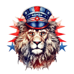 Cute patriotic lion 2 PATRIOTIC  HOLIDAYS READY TO PRESS dtfintexas