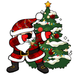 Dabbing-Santa-ChrIstmas-Tree    CHRISTMAS HOLIDAY  Ready To Press dtfintexas