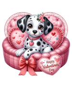 Dalmatian Valentine' s Day  Holiday Ready To Press Dtf Transfers dtfintexas