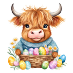 highlandcow easter 22 Easter Holiday Ready To Press Dtf Transfers dtfintexas