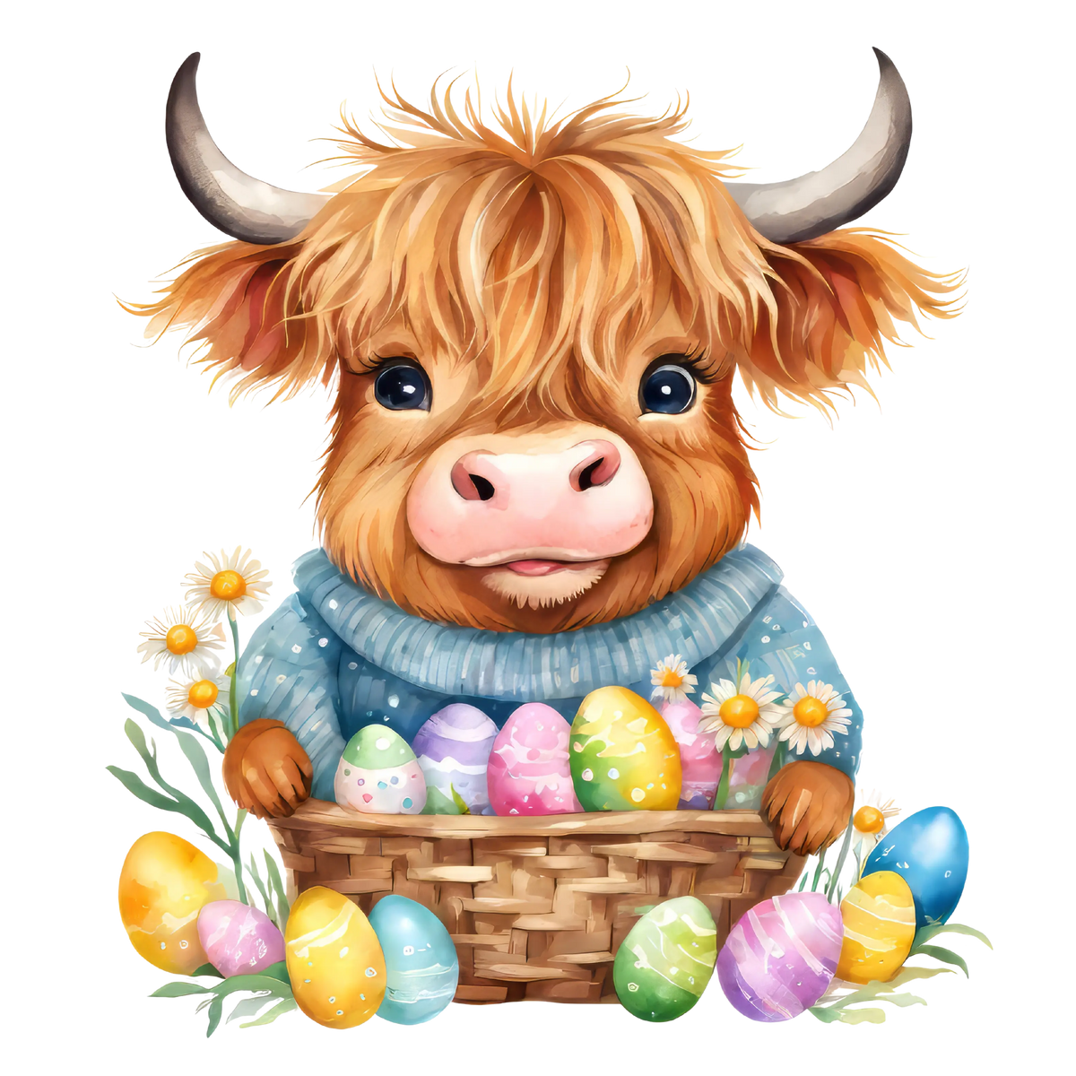 highlandcow easter 22 Easter Holiday Ready To Press Dtf Transfers dtfintexas