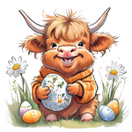 highlandcow easter 0 Easter Holiday Ready To Press Dtf Transfers dtfintexas