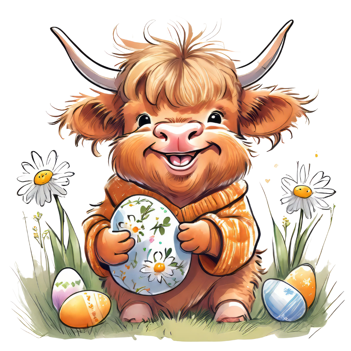 highlandcow easter 0 Easter Holiday Ready To Press Dtf Transfers dtfintexas
