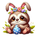 Sloths  Easter 100 Easter Day  Holiday Ready To Press Dtf Transfers dtfintexas