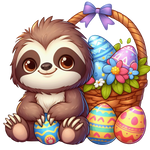 Sloths  Easter 101 Easter Day  Holiday Ready To Press Dtf Transfers dtfintexas