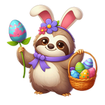 Sloths  Easter 86 Easter Day  Holiday Ready To Press Dtf Transfers dtfintexas
