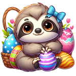 Sloths  Easter 92 Easter Day  Holiday Ready To Press Dtf Transfers dtfintexas