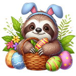 Sloths  Easter 94  Easter Day  Holiday Ready To Press Dtf Transfers dtfintexas